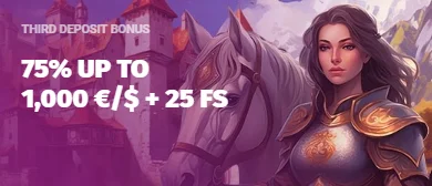 Slot Lords bonus on Third deposit